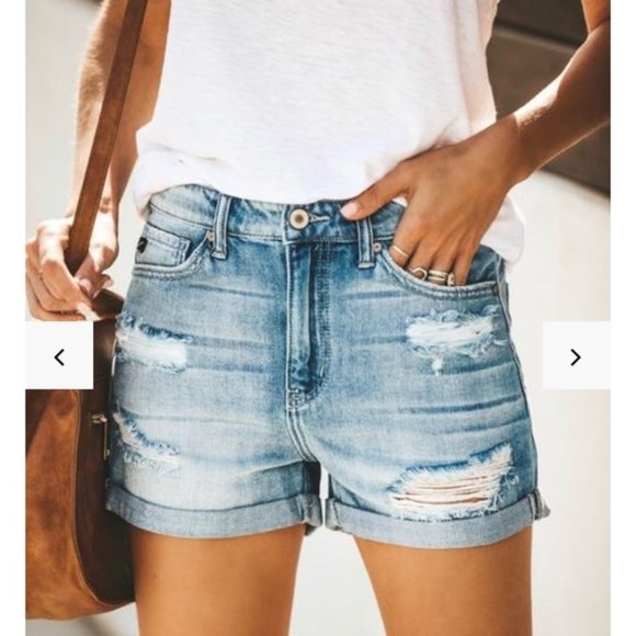 Vici Pants - NWT KanCan Distressed Cuffed Shorts